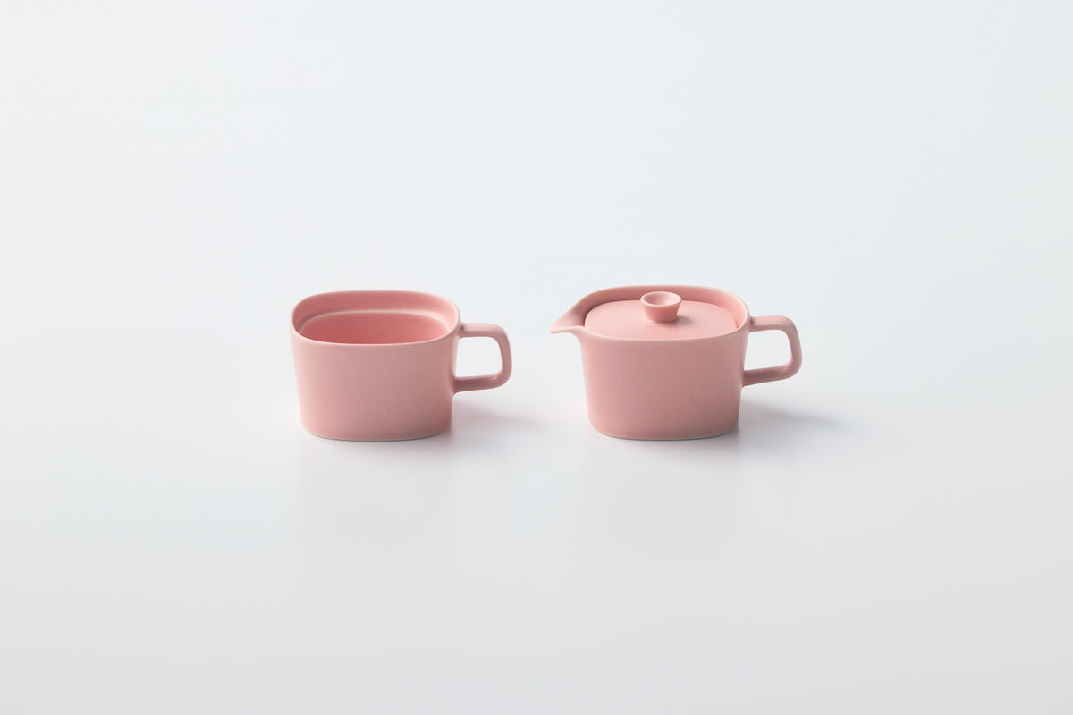 SUKIMA 急須＆マグカップセット ピンクベージュ – 宇治田原製茶場
